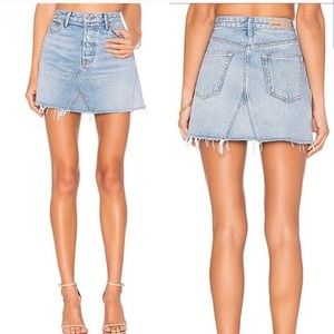 GRLFRND Eva A Frame Gusset Denim Skirt size 28